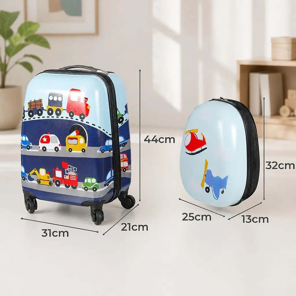 Kids Luggage Set ABS 31cm 21cm 44cm Suitcase 25cm 13cm 32cm Backpack 2 Piece