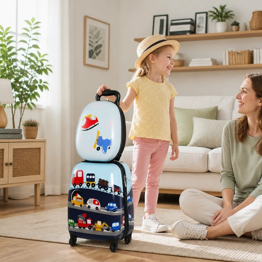 Kids Luggage Set ABS 31cm 21cm 44cm Suitcase 25cm 13cm 32cm Backpack 2 Piece