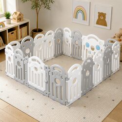 Premium 18-Panel Kids Playpen Safety Gate for Toddlers