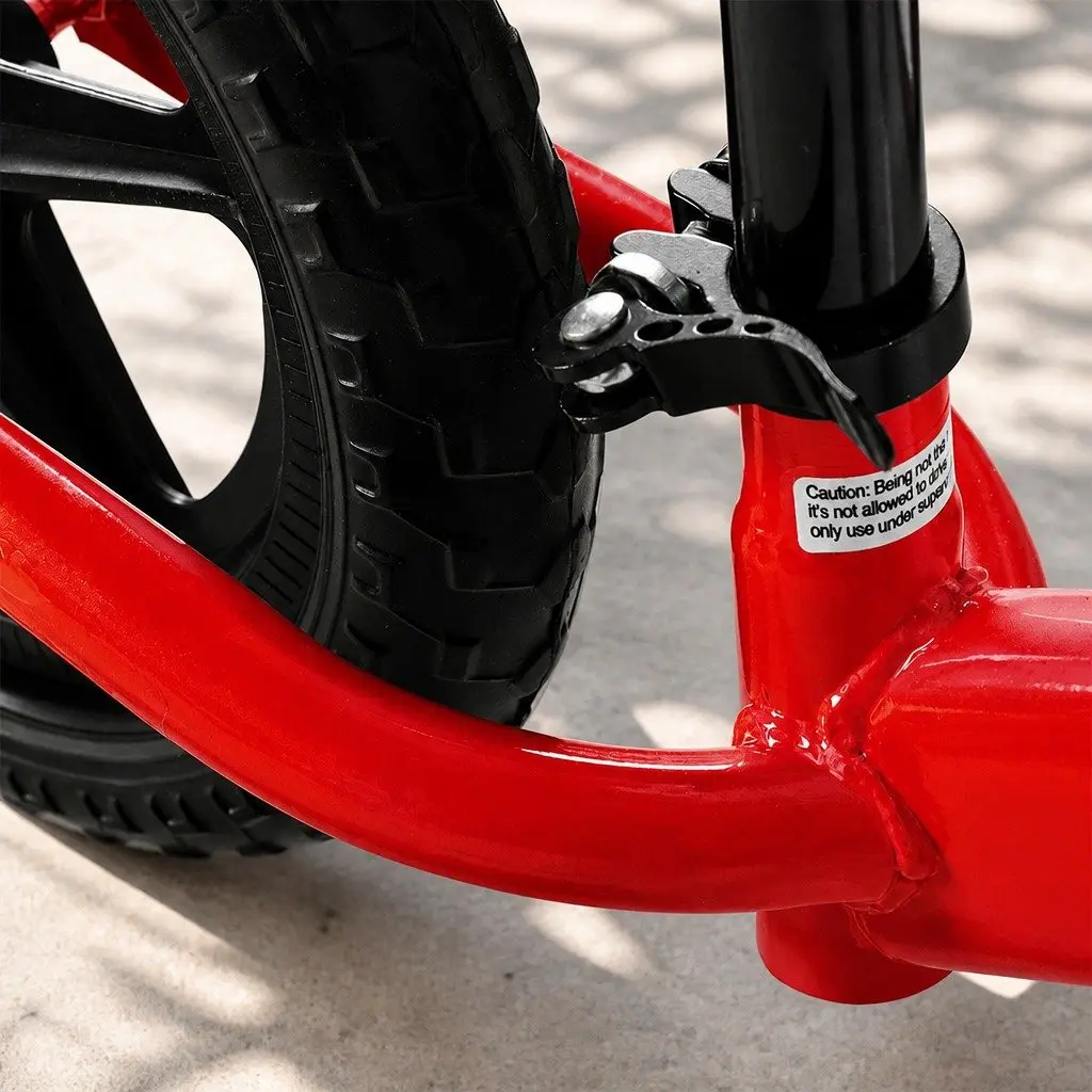 Balance Bike Carbon Steel Adjustable Seat Handlebar Lightweight Red