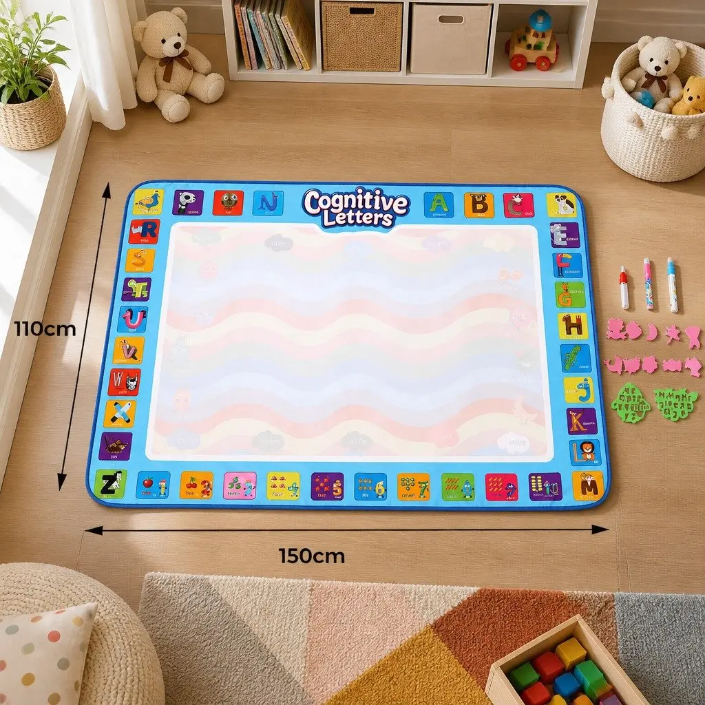 Kids Water Doodle Mat Non-woven Polyester 150cm x 110cm Multi-colour