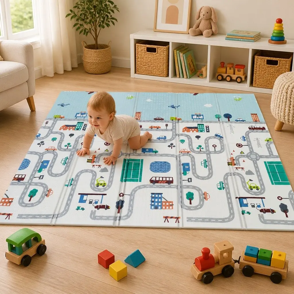Kids Play Mat for Crawling and Tummy Time