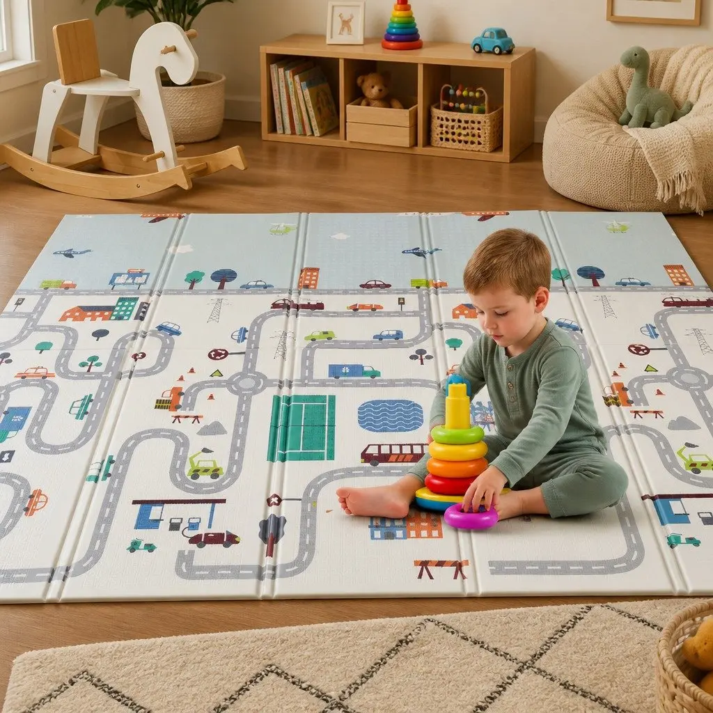 Kids Play Mat for Crawling and Tummy Time