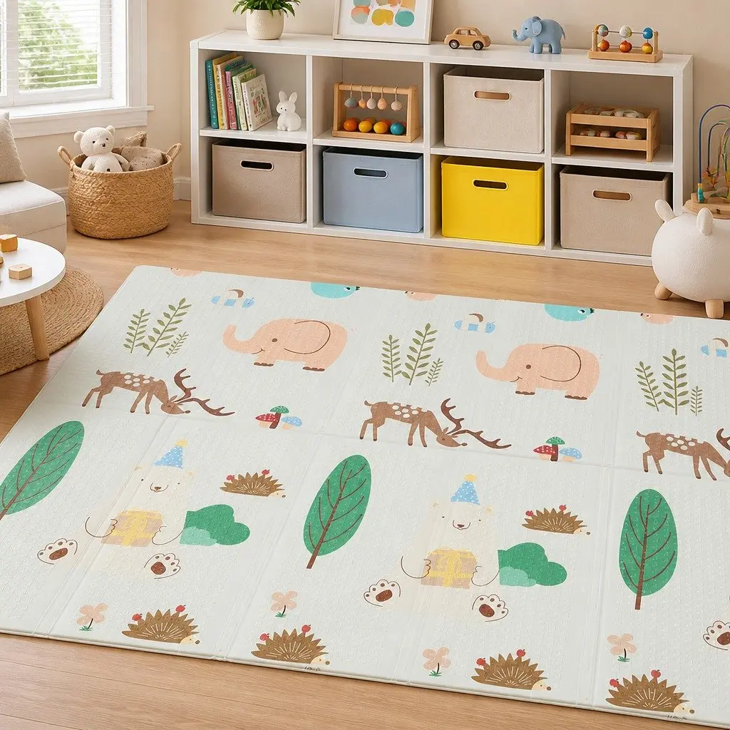 Double-Sided Foam Kids Play Mat for Safe Crawling