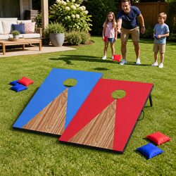 Durable Kids Bean Bag Toss Cornhole Game Set for Family Fun
