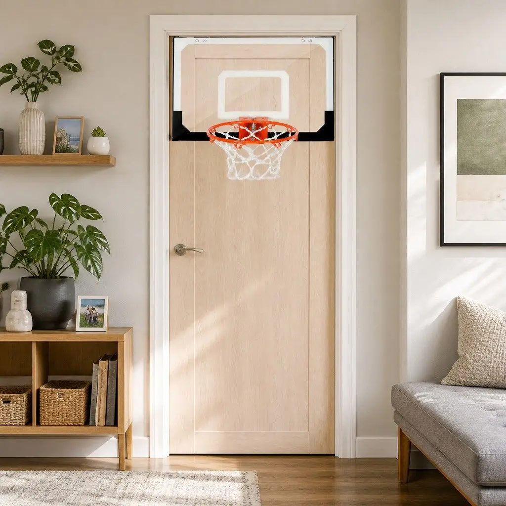 Mini Basketball Hoop Steel 45cm x 30cm White and Black