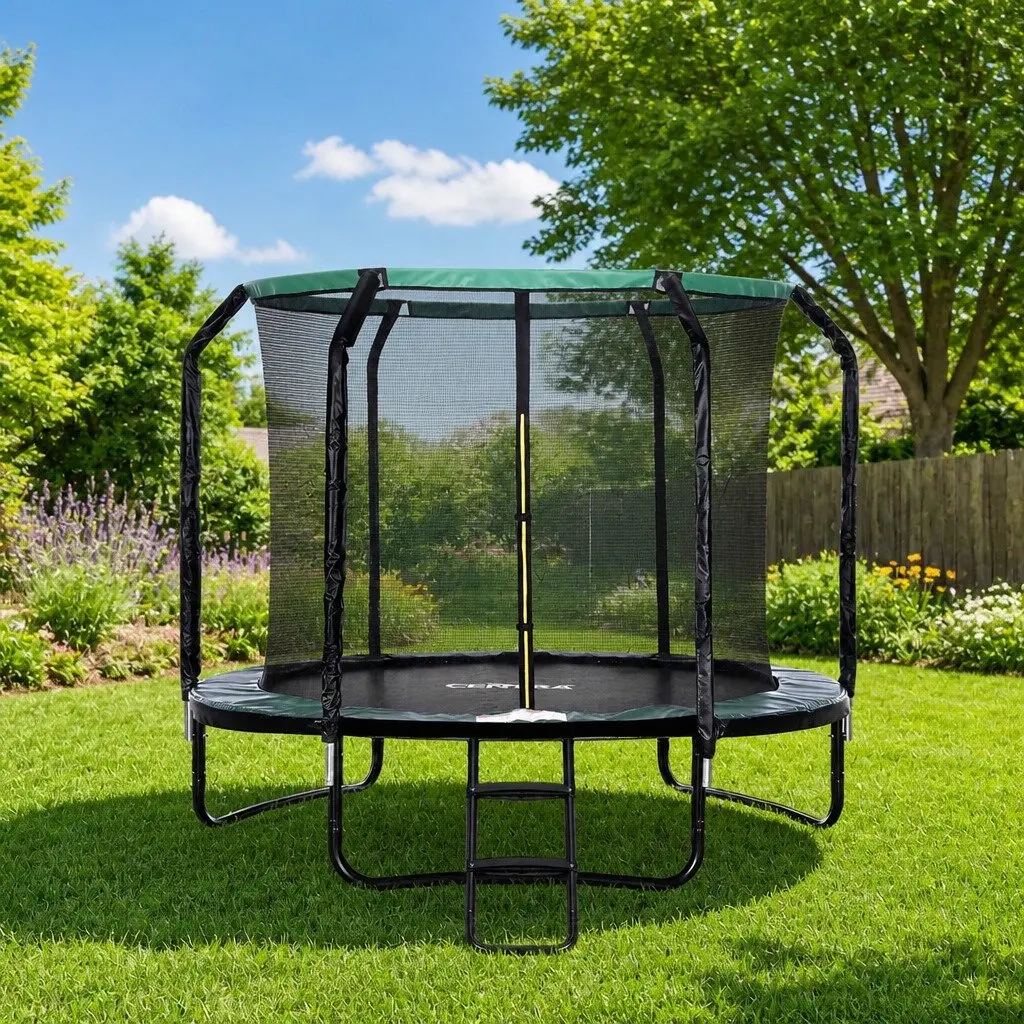 Round Trampoline with Safety Net and Ladder