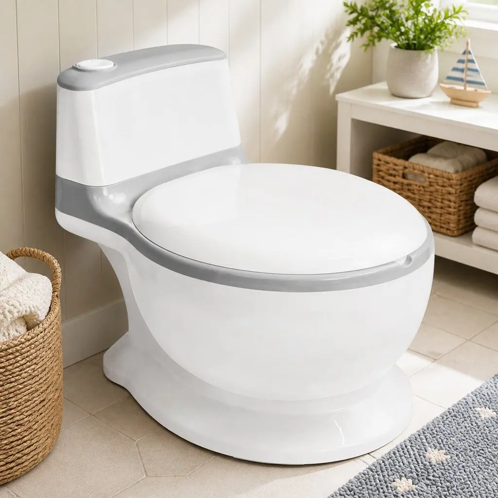 Kids Potty Trainer Seat PP and PU 27cm x 39cm x 32cm Grey
