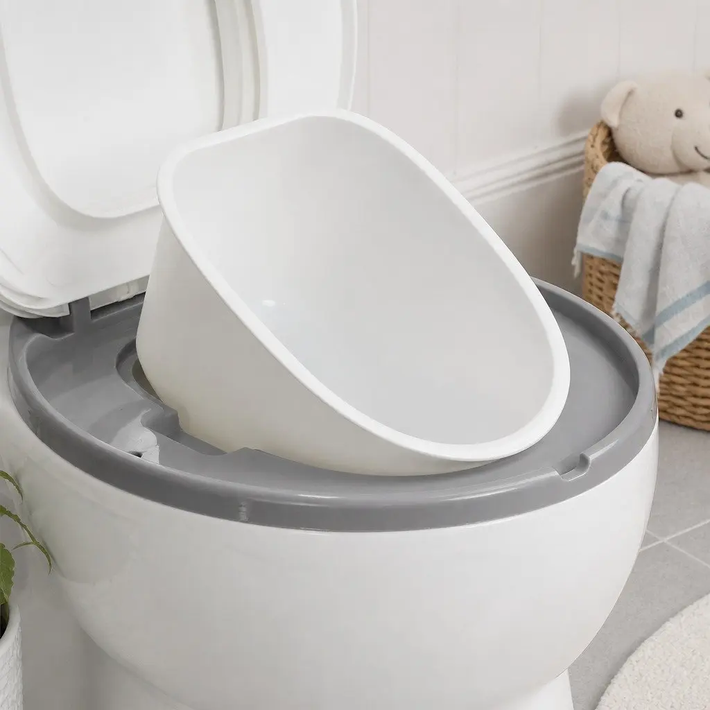 Kids Potty Trainer Seat PP and PU 27cm x 39cm x 32cm Grey