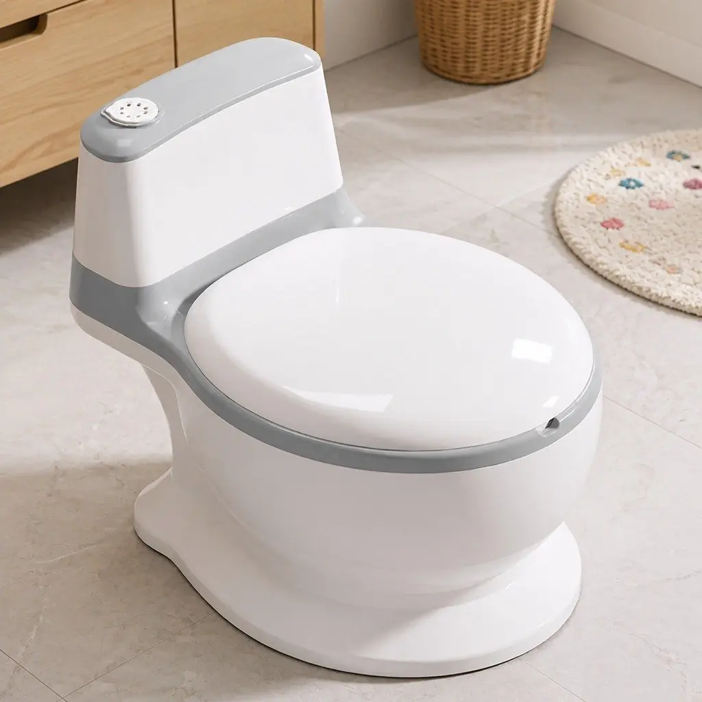 Kids Potty Trainer Seat PP and PU 27cm x 39cm x 32cm Grey
