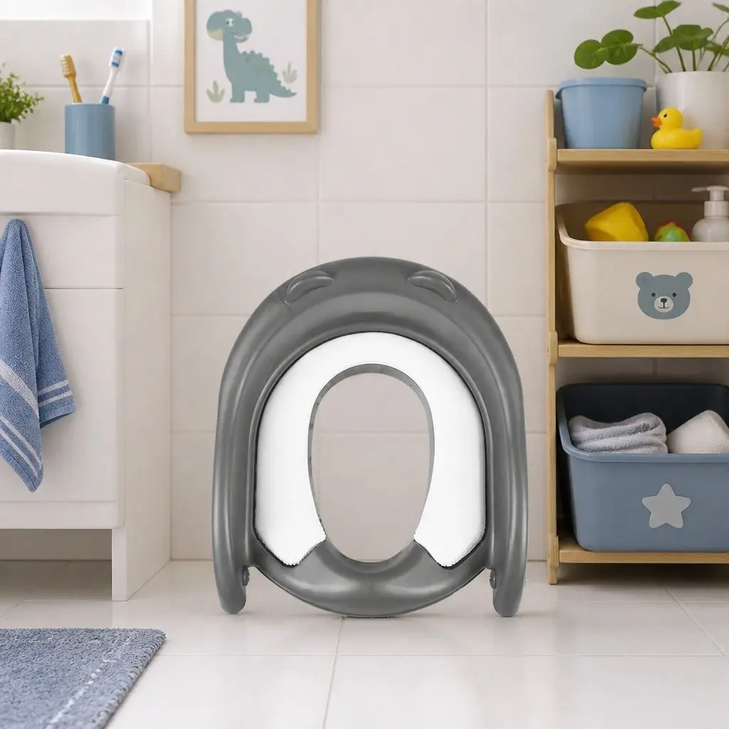 Kids Toilet Ladder with Step Stool in Grey