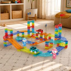 Dinosaur Themed Magnetic Building Blocks for Kids