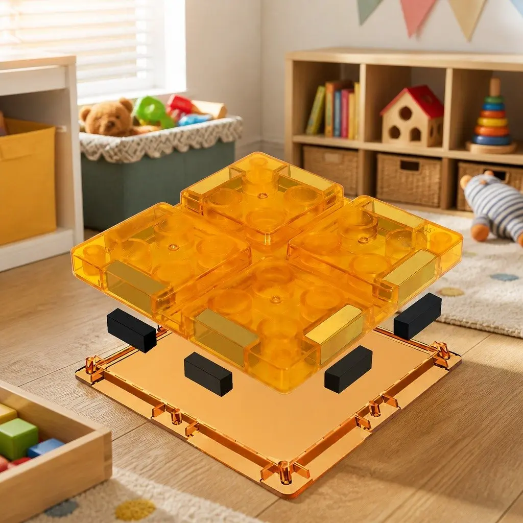 Magnetic Building Blocks Set ABS Multi-colour 63 Piece Dinosaur Themed Educational Toy