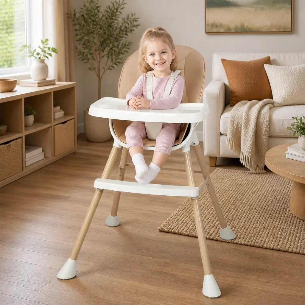 Baby High Chair PVC 68cm x 68cm x 93cm Pink
