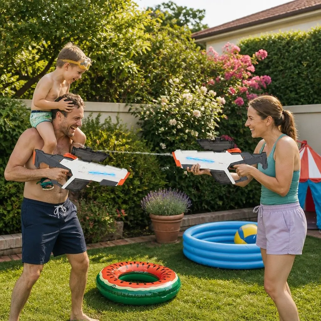 Kids Automatic Electric Water Gun with LED for Summer Fun