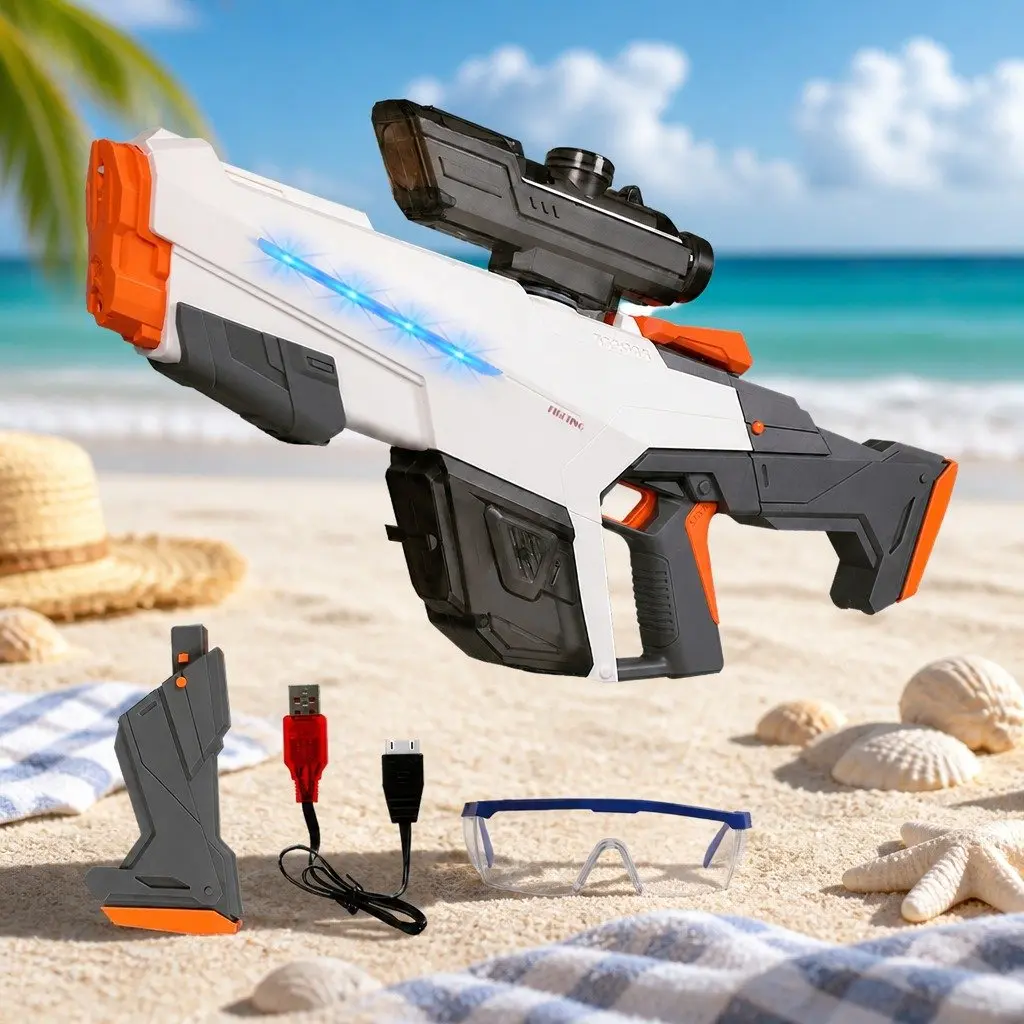 Kids Automatic Electric Water Gun with LED for Summer Fun