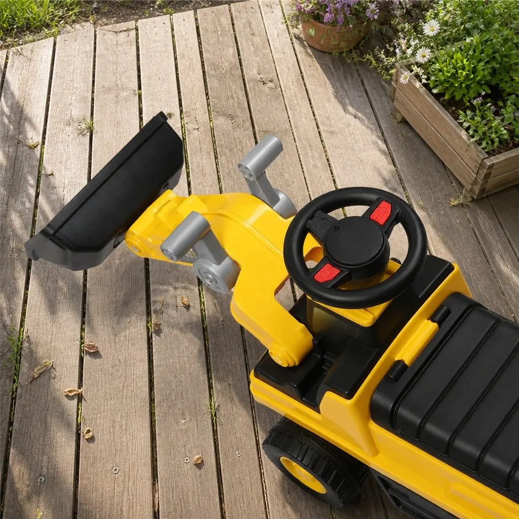 Kids Ride-On Excavator Toy Scoop Digger Indoor Outdoor Play Learning Machine