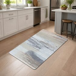 Yellow Non-slip Kitchen Mat 45x75cm PVC Rug for Comfort