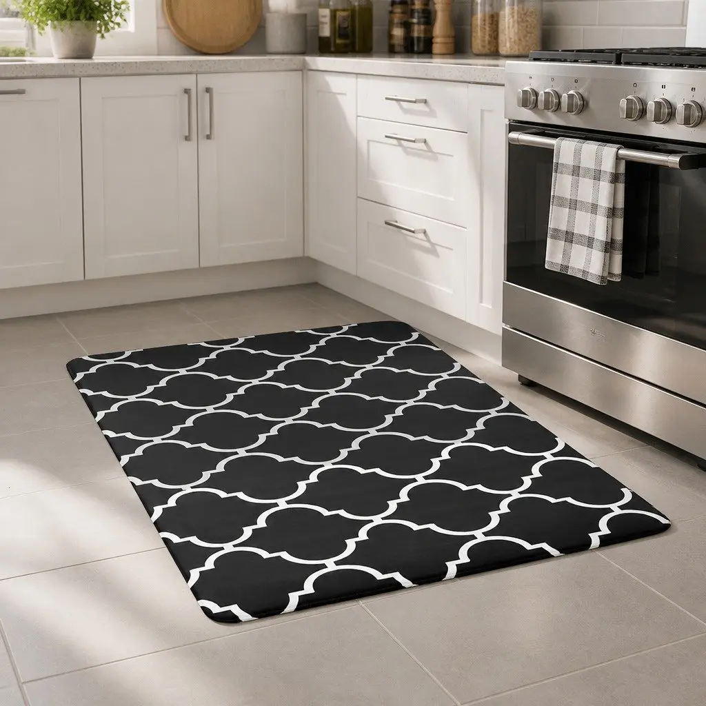 Non-slip Kitchen Floor Mat 45x75cm Black