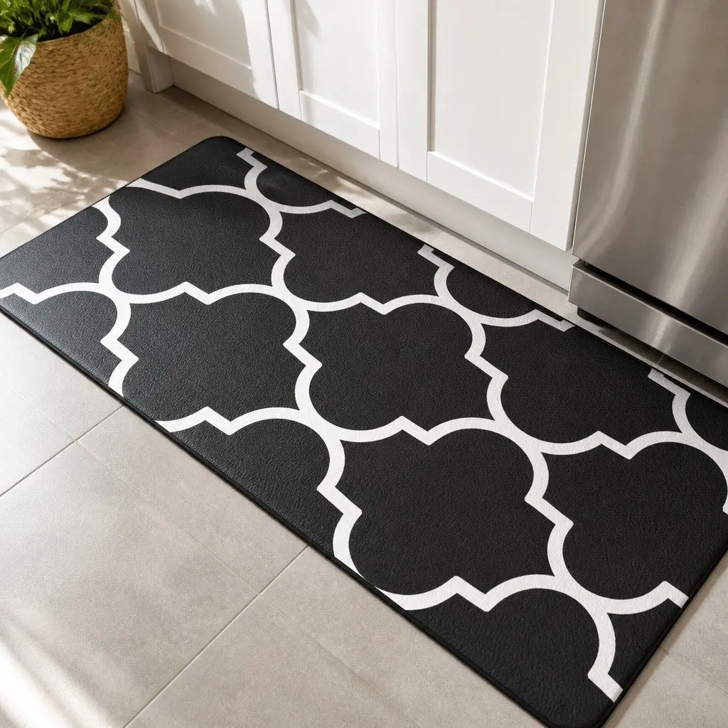Non-slip Kitchen Floor Mat 45x75cm Black