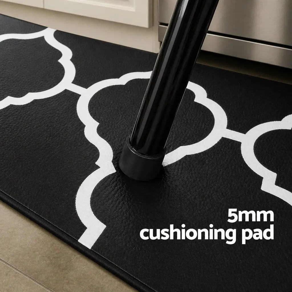 Non-slip Kitchen Floor Mat 45x75cm Black