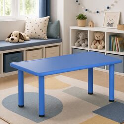 Durable Kids Activity Table with HDPE Surface - Blue