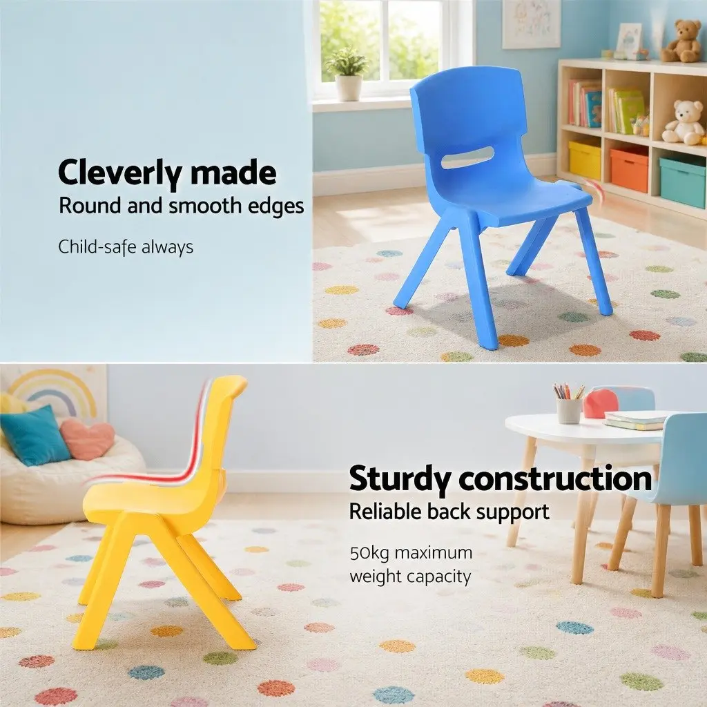 5-Piece Kids Table and Chairs Set for Study and Play