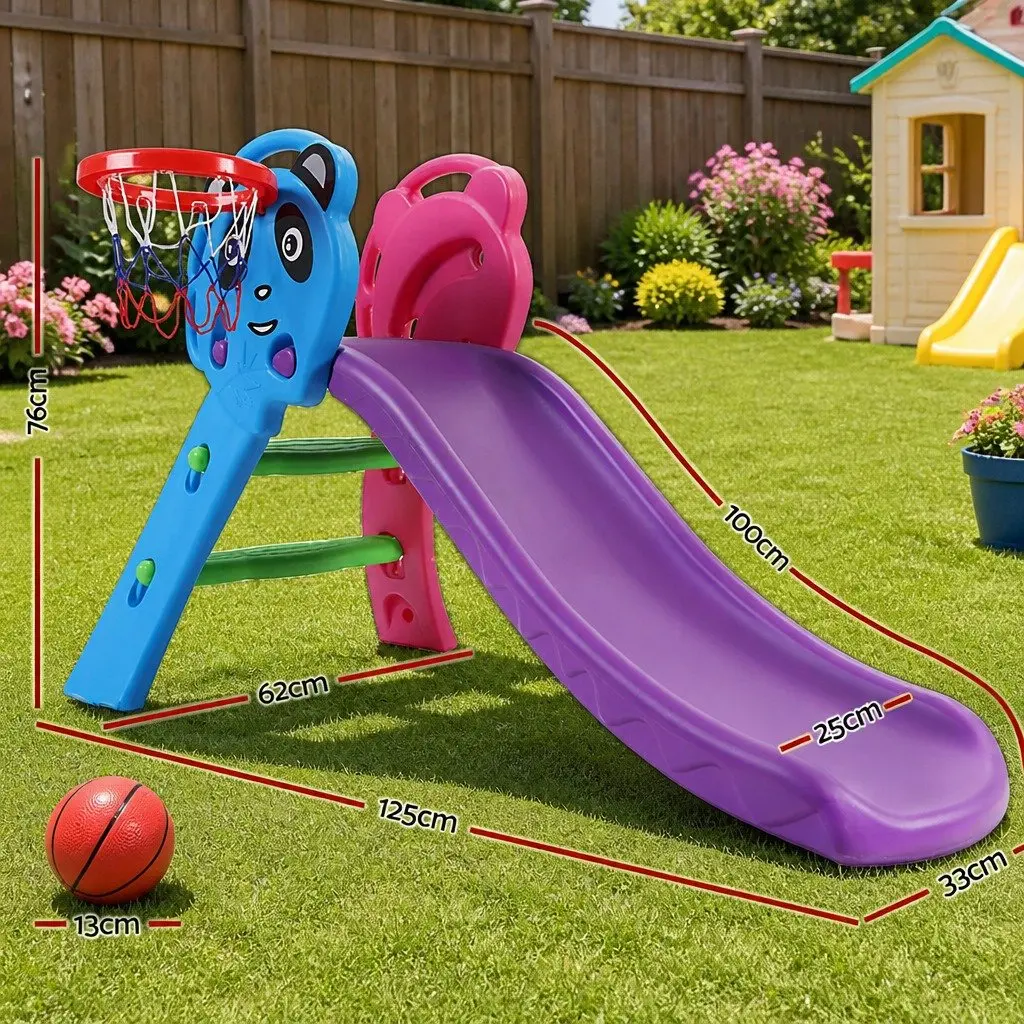 Kids Slide Set Plastic 100cm Multi-Coloured
