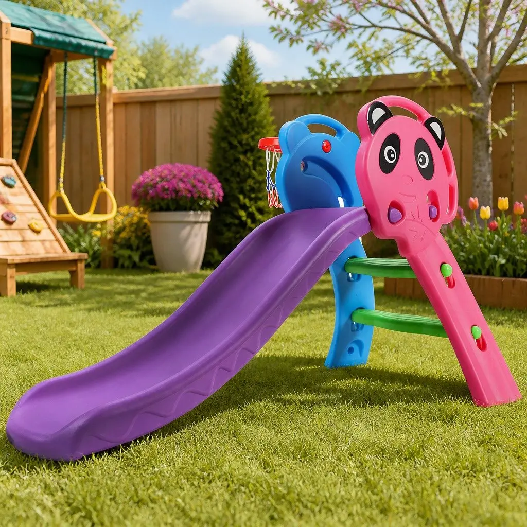 Kids Slide Set Plastic 100cm Multi-Coloured