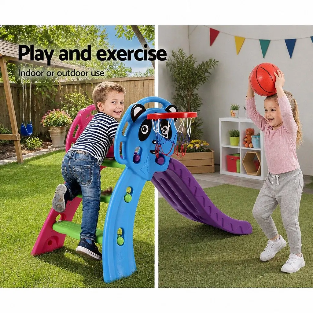 Kids Slide Set Plastic 100cm Multi-Coloured