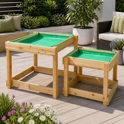 Kids Outdoor Play Set: 2-in-1 Sandbox & Water Table 101cm