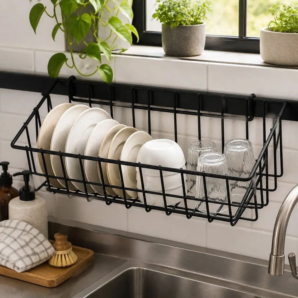 Stainless Steel 2-Tier Dish Drying Rack 85cm