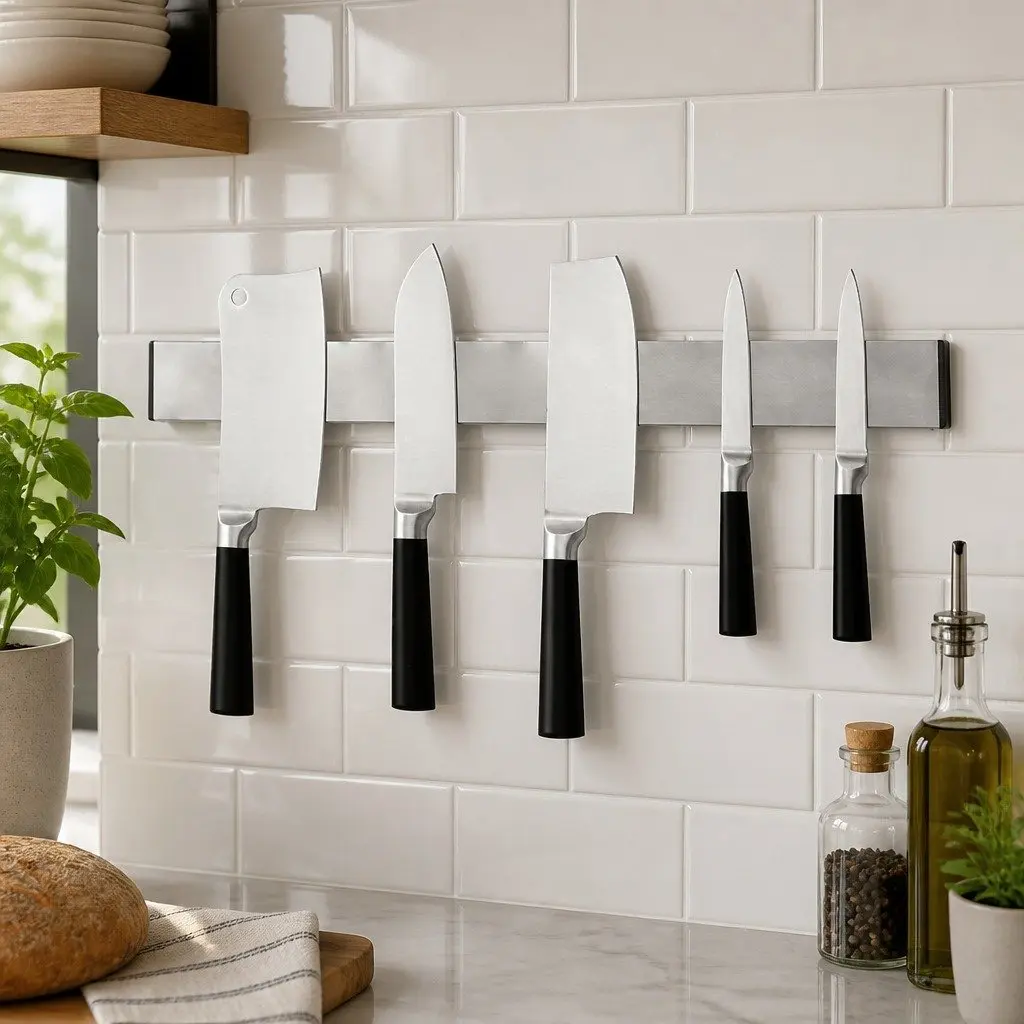 Stainless Steel Magnetic Knife Holder for Wall Mounting