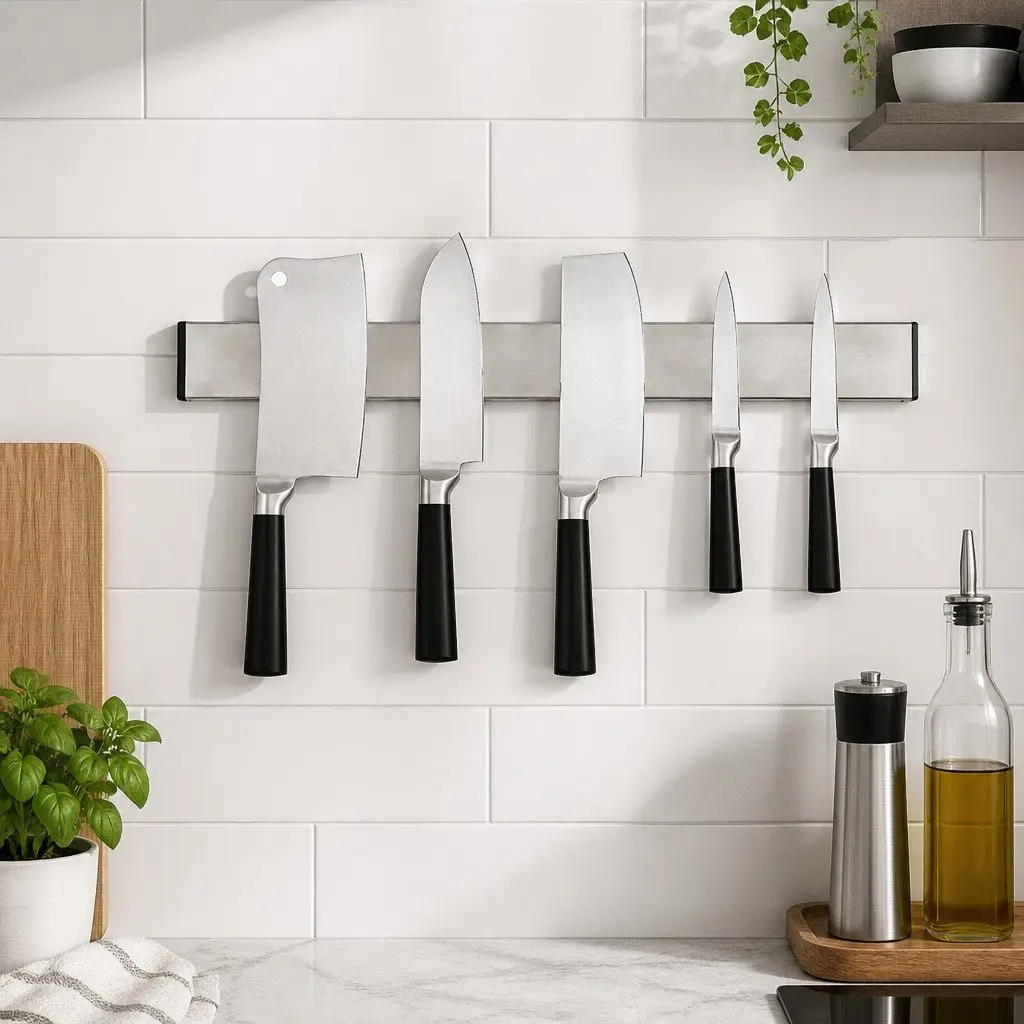Stainless Steel Magnetic Knife Holder for Wall Mounting