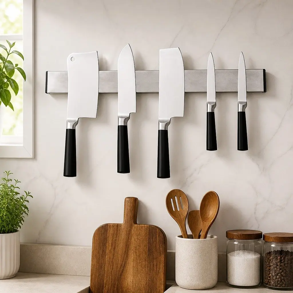 Stainless Steel Magnetic Knife Holder for Wall Mounting