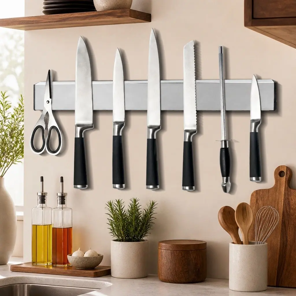 Stainless Steel Magnetic Knife Holder for Wall Mounting