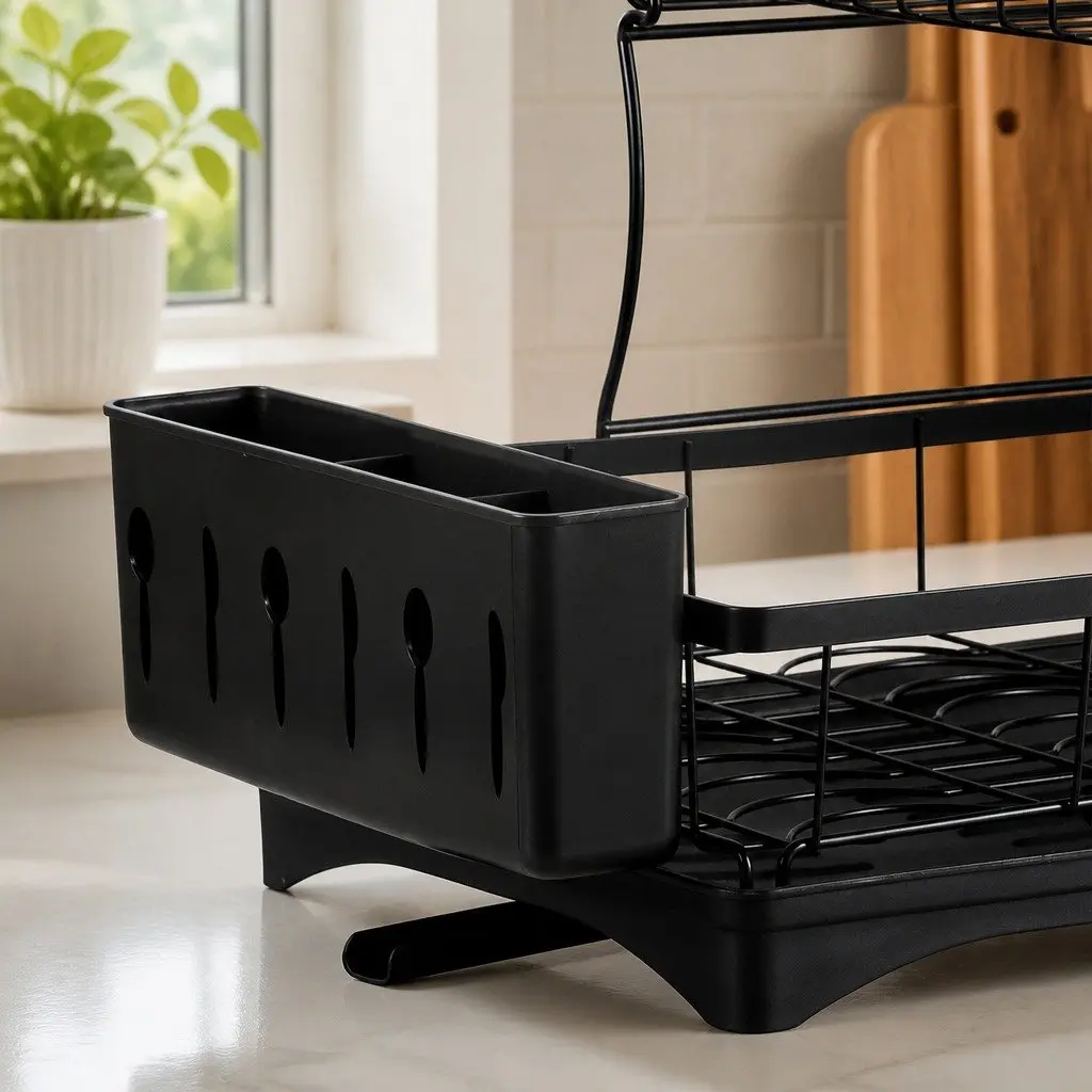 2 Tier Dish Drying Rack with Removable Sections
