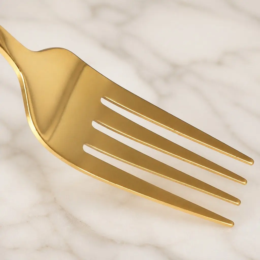 Stainless Steel Cutlery Set Food Grade 30 Pieces Gold Dining Flatware Forks Knives Spoons