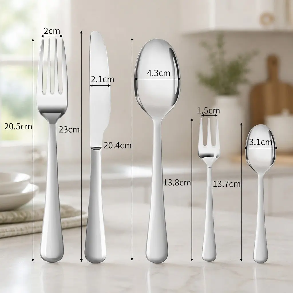 30-Piece Stainless Steel Cutlery Set for Dining