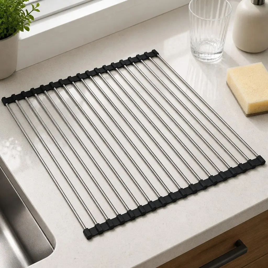 Rollable Stainless Steel Dish Drying Rack