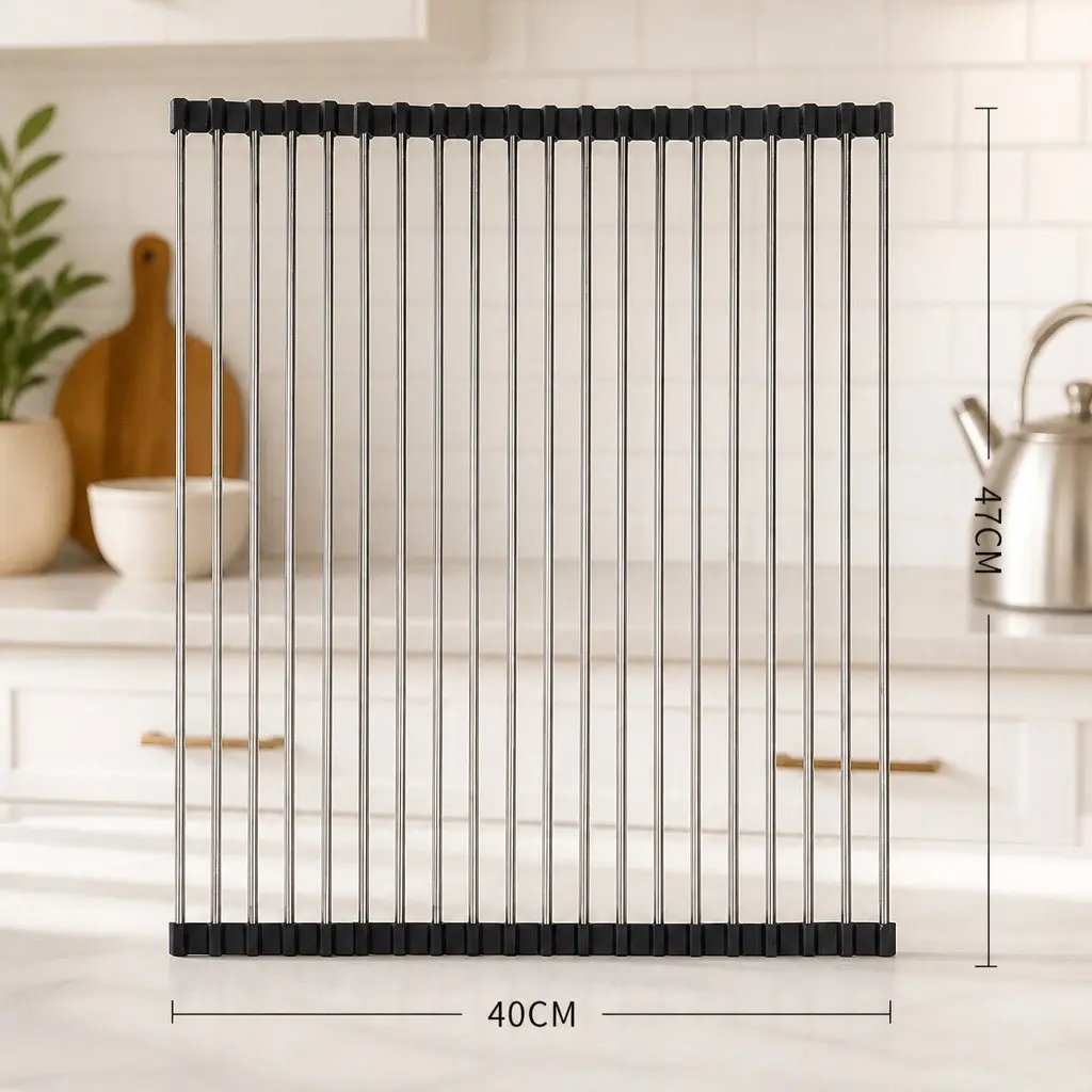 Rollable Stainless Steel Dish Drying Rack