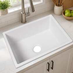 Premium White Granite Kitchen Sink 45L Basin