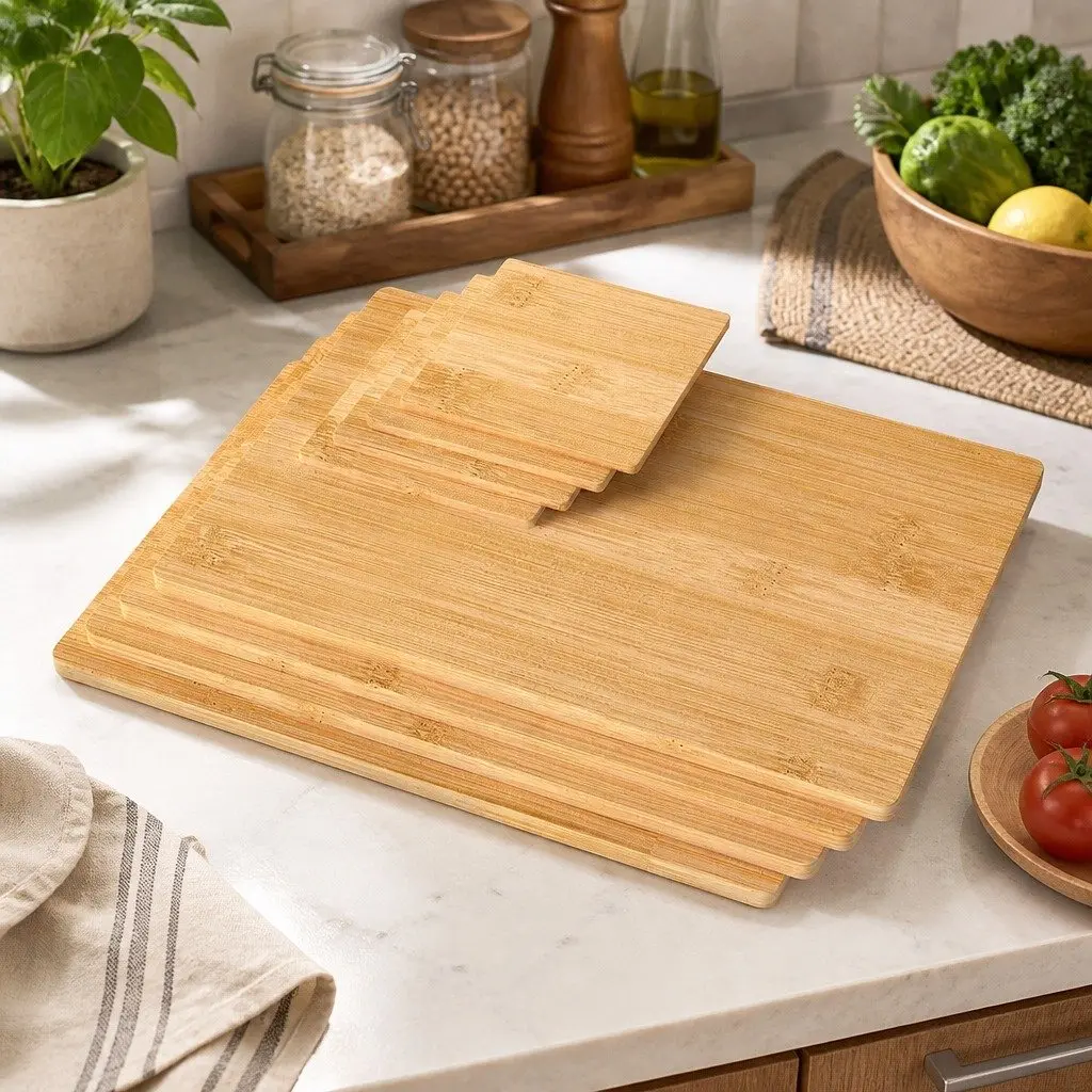 Bamboo Placemat Coaster Set 8 Pcs Natural Dining Table Protection Heat Resistant