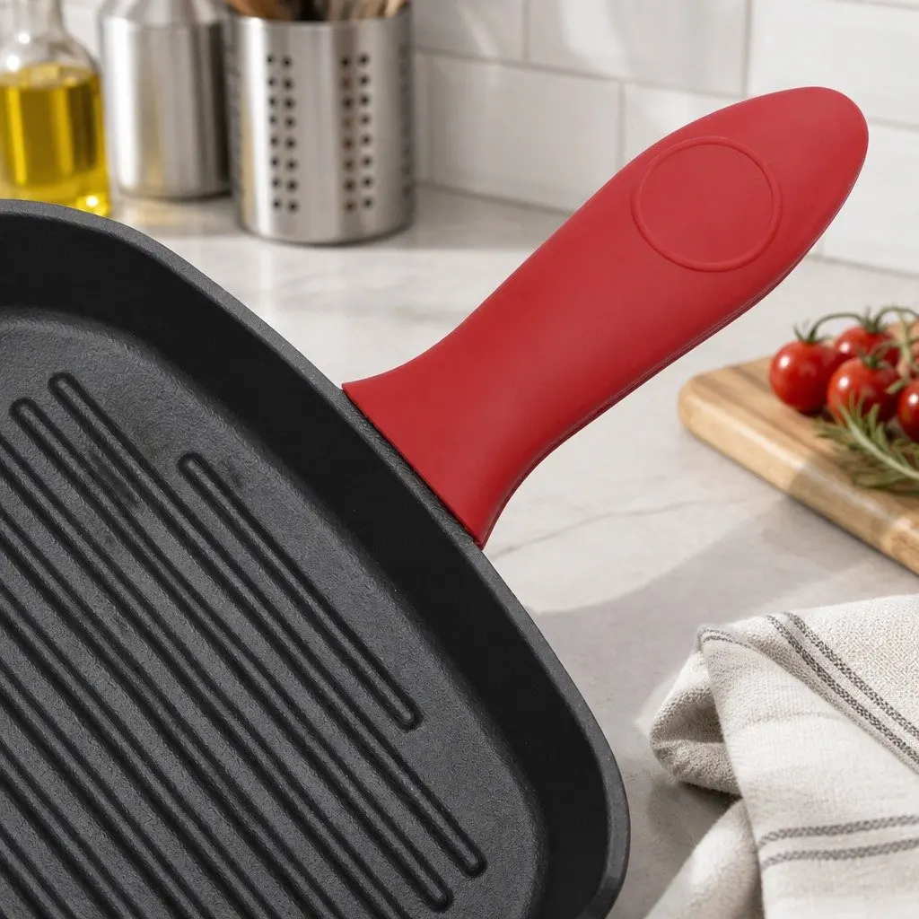 Cast Iron Square Grill Pan with Spouts