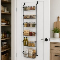 Premium 6 Tier Metal Over The Door Pantry Organiser