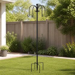Durable Bird Feeder Pole Station 224cm with 8 Hooks