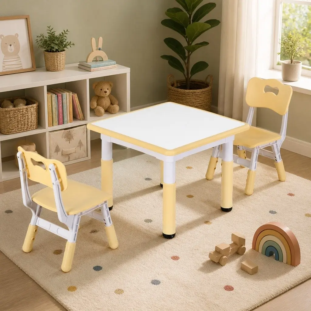 Adjustable Kids Table and Chairs Set for Creative Play
