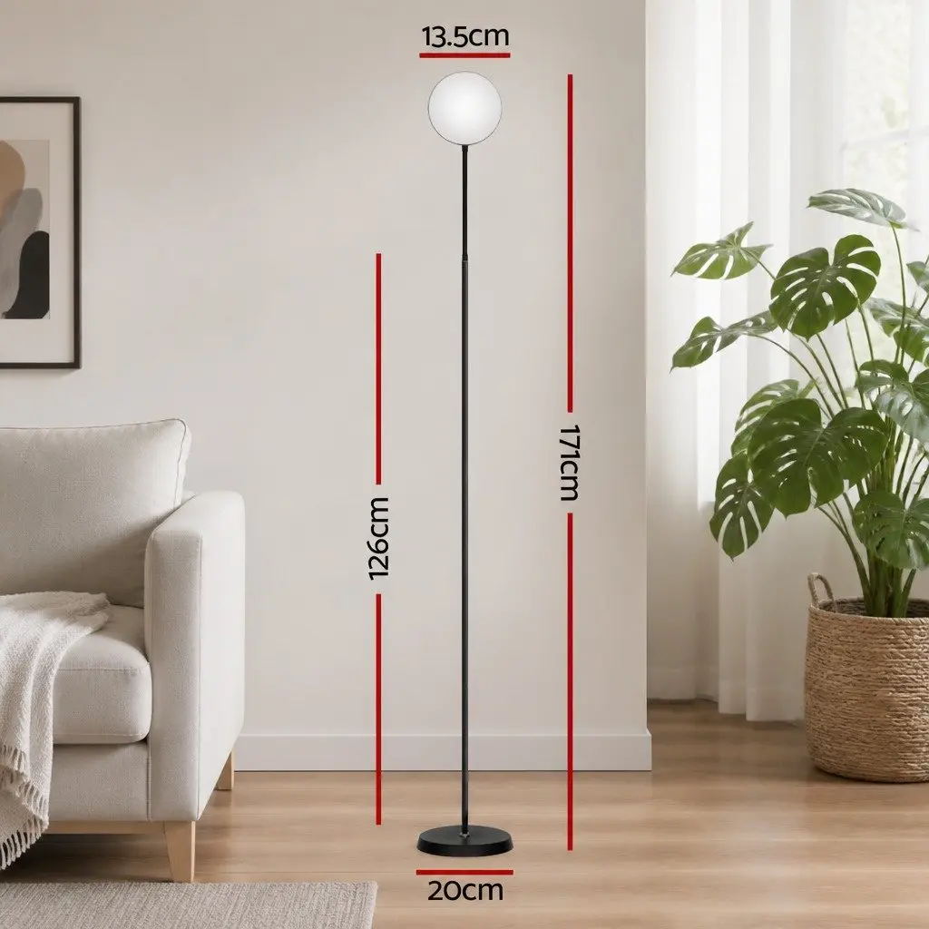 LED Floor Lamp ABS Iron PVC 1.5m Black