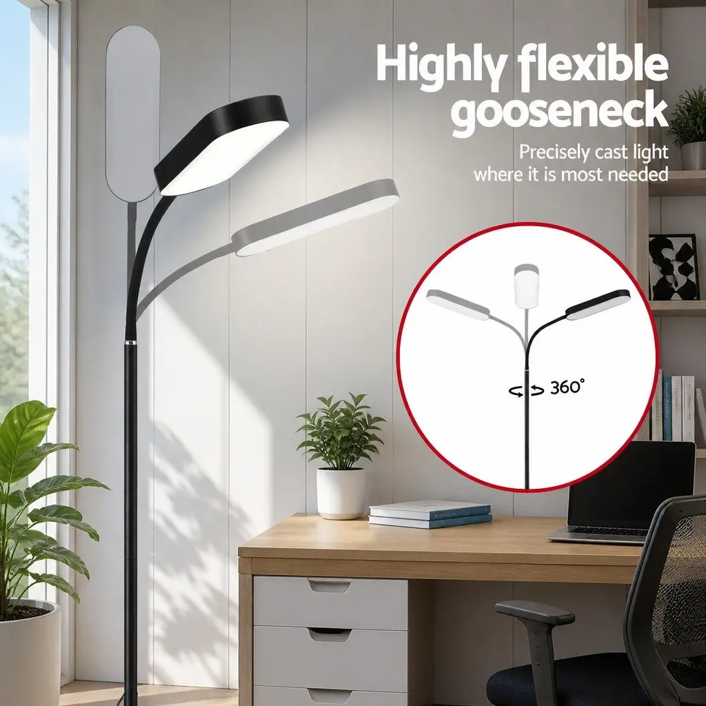 LED Floor Lamp ABS Iron 174cm Black