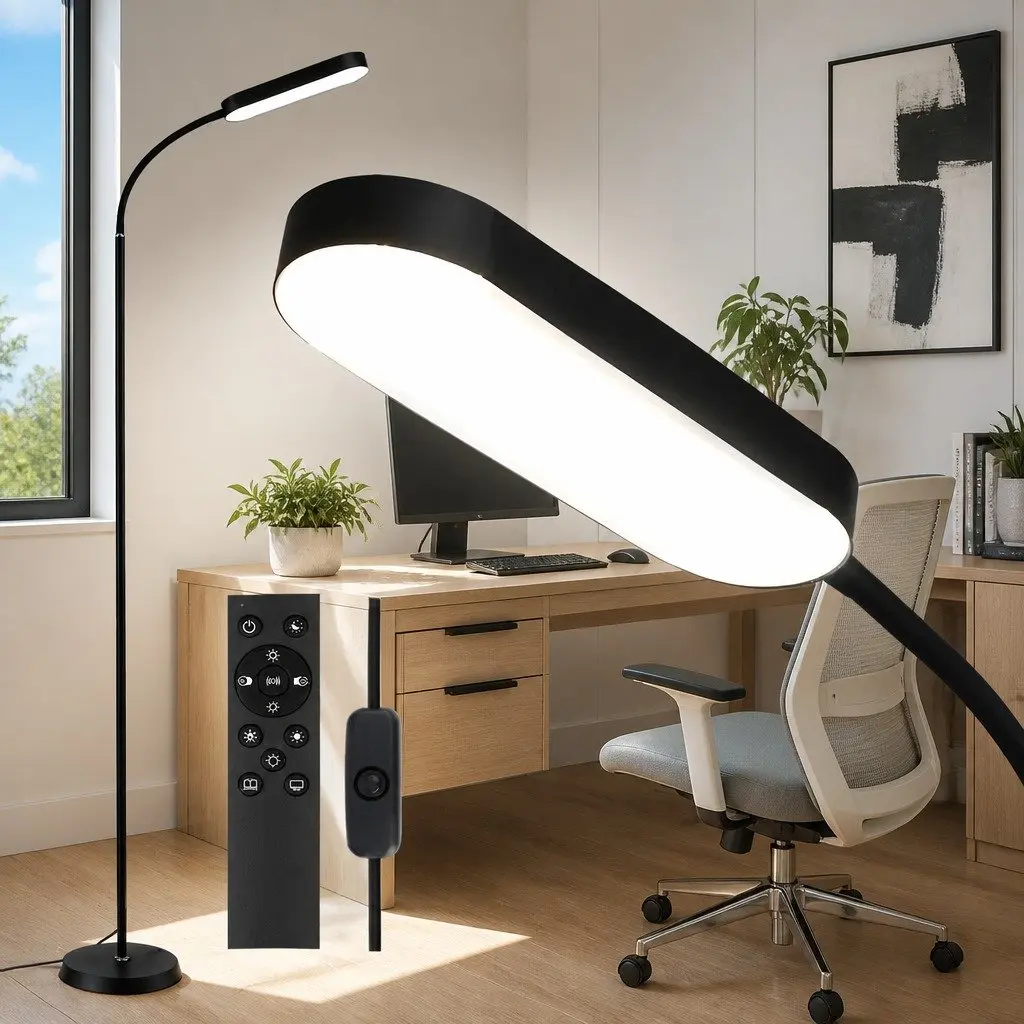 LED Floor Lamp ABS Iron 174cm Black